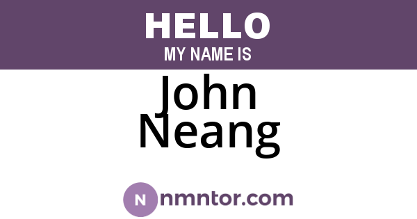 John Neang