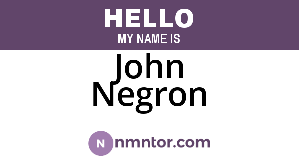 John Negron