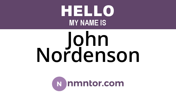 John Nordenson