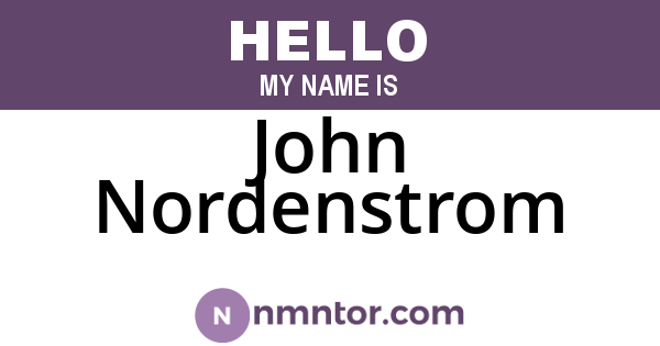John Nordenstrom