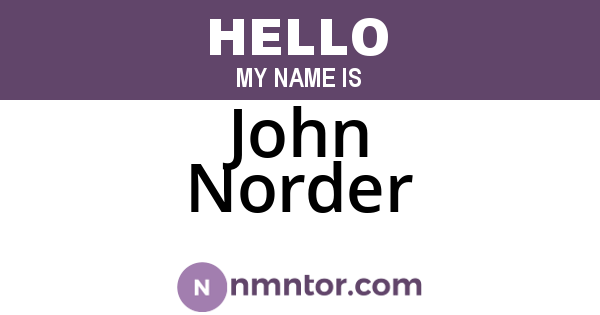 John Norder