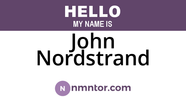 John Nordstrand