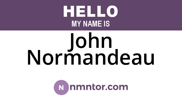 John Normandeau