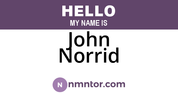 John Norrid