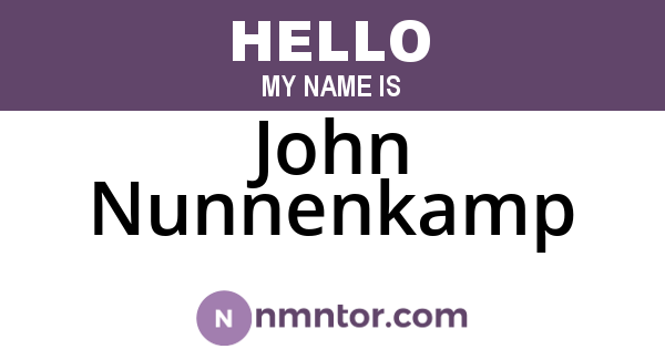 John Nunnenkamp