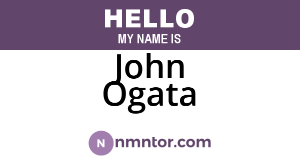 John Ogata
