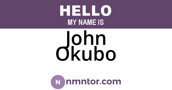 John Okubo