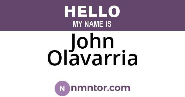 John Olavarria