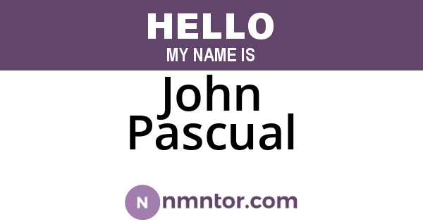 John Pascual