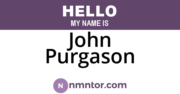 John Purgason