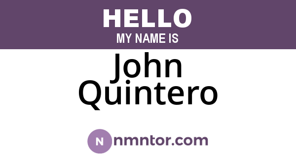 John Quintero