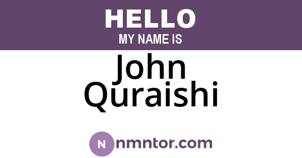 John Quraishi