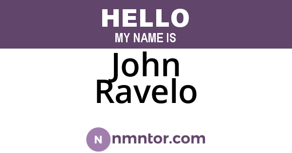 John Ravelo