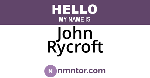 John Rycroft