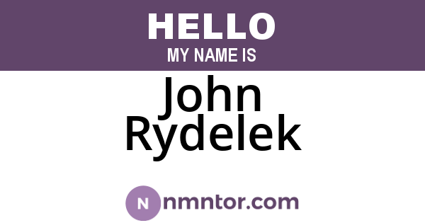 John Rydelek