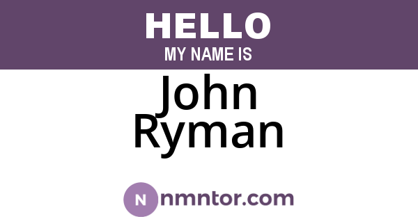 John Ryman