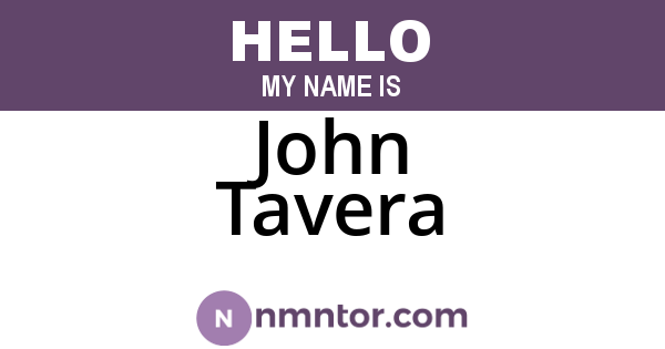 John Tavera