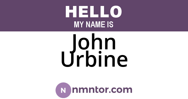 John Urbine