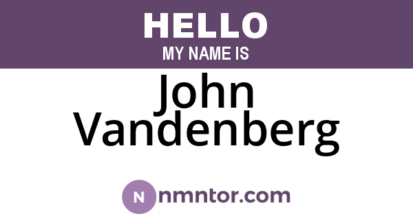 John Vandenberg