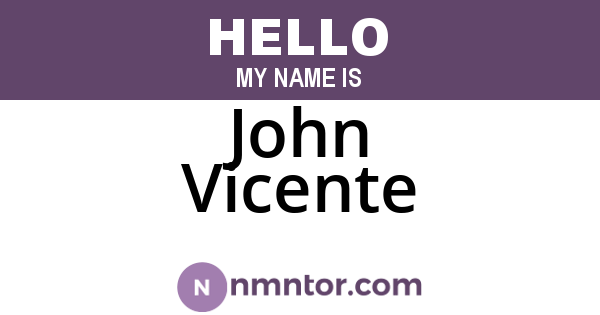 John Vicente