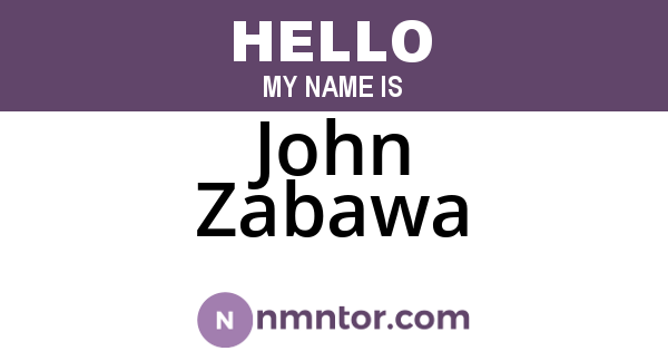John Zabawa