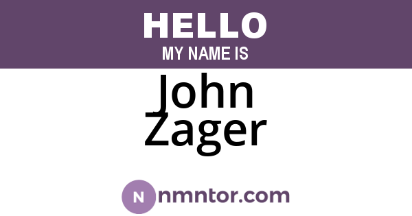 John Zager