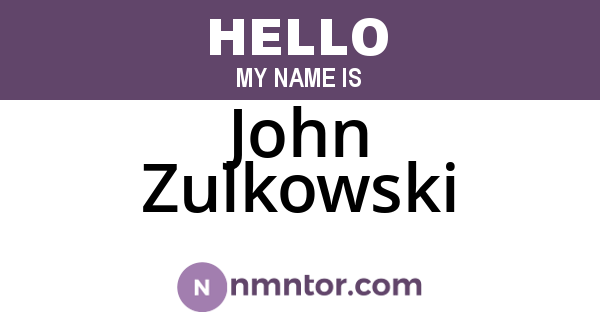 John Zulkowski