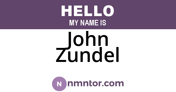 John Zundel