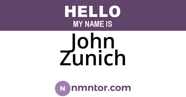 John Zunich