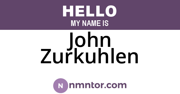 John Zurkuhlen