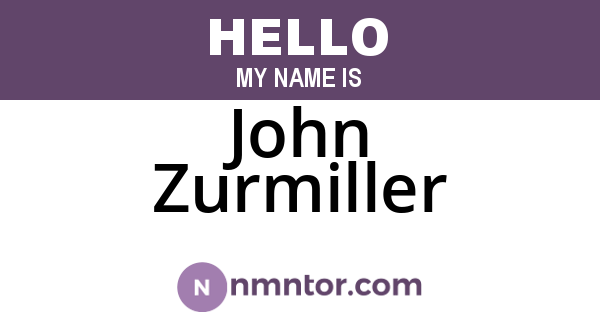 John Zurmiller