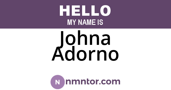 Johna Adorno