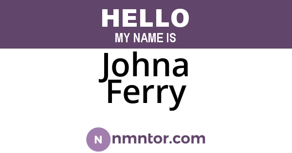 Johna Ferry