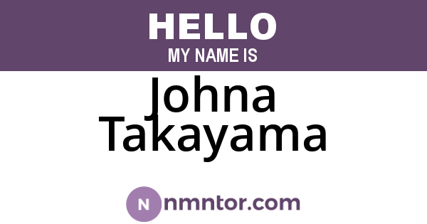 Johna Takayama