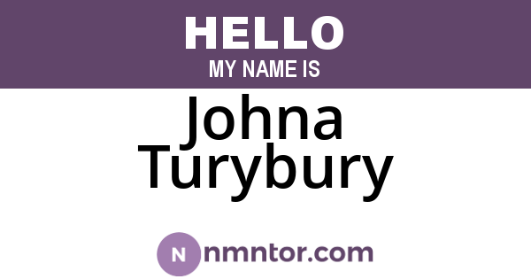 Johna Turybury