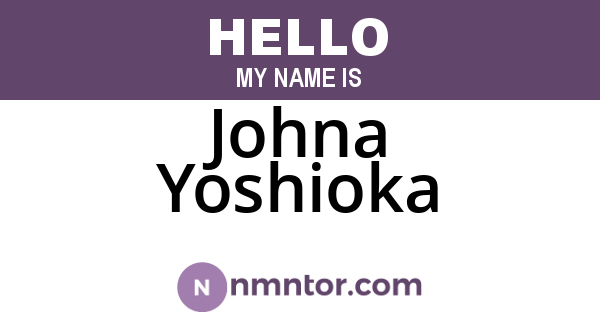 Johna Yoshioka