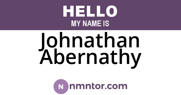 Johnathan Abernathy