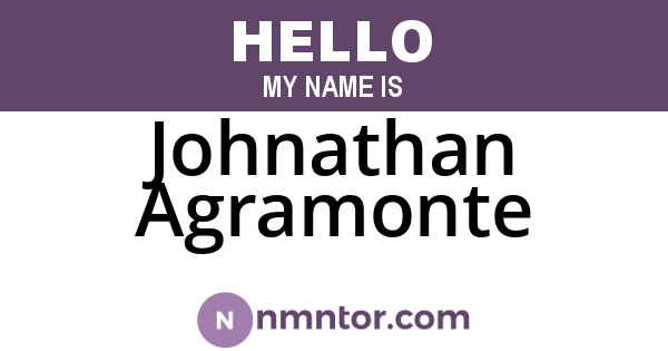 Johnathan Agramonte