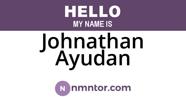 Johnathan Ayudan