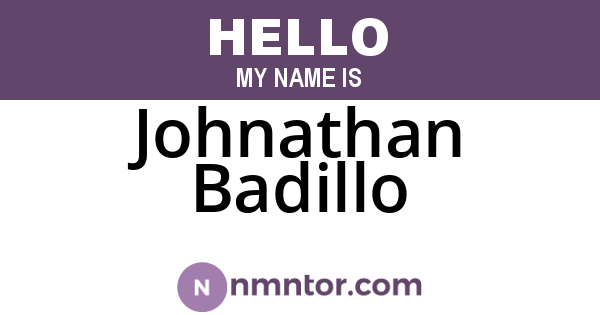 Johnathan Badillo