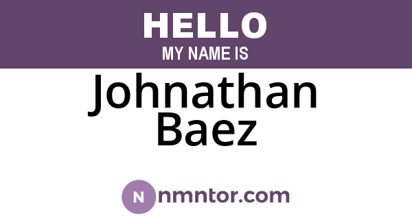 Johnathan Baez