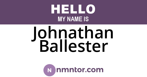 Johnathan Ballester