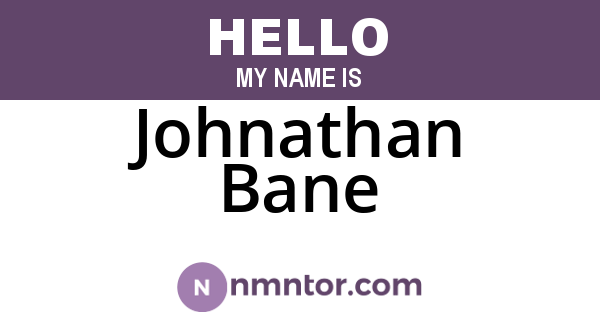 Johnathan Bane