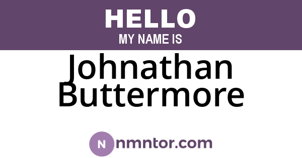 Johnathan Buttermore