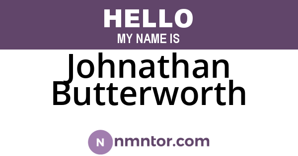 Johnathan Butterworth