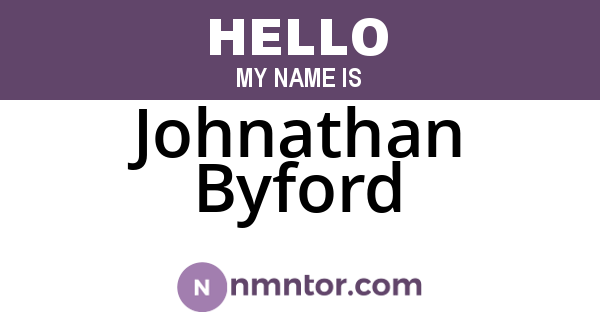 Johnathan Byford