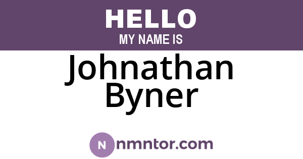 Johnathan Byner