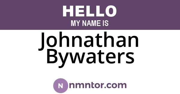 Johnathan Bywaters