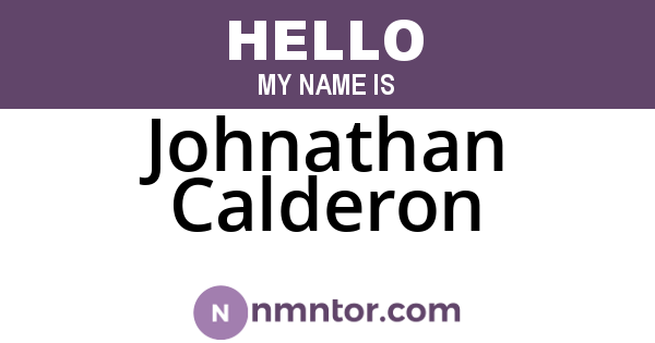 Johnathan Calderon