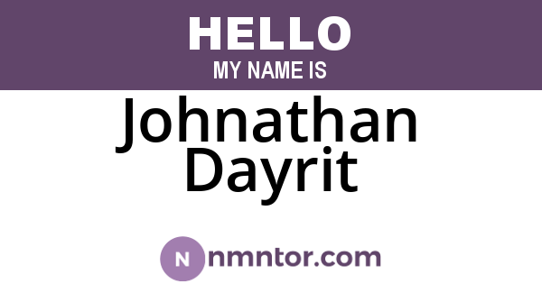 Johnathan Dayrit